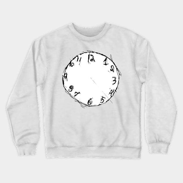 Dark and Gritty Clock Face Crewneck Sweatshirt by MacSquiddles